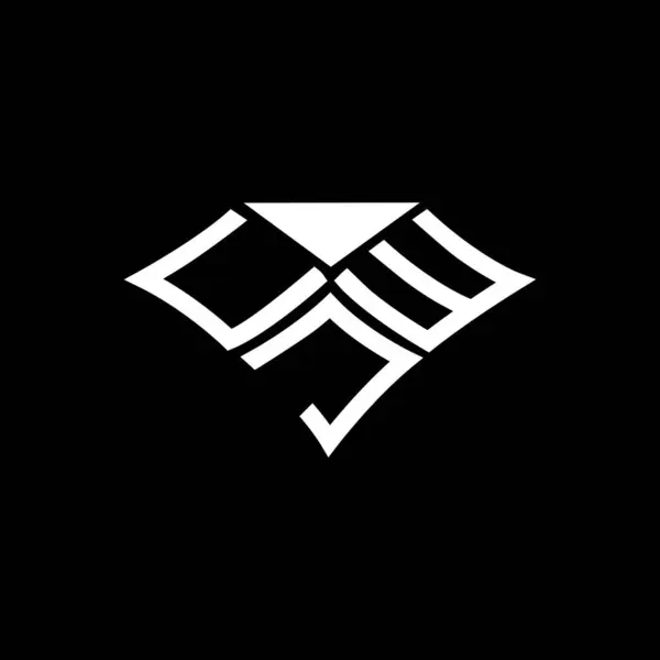 Cjw Lettre Logo Design Créatif Avec Graphique Vectoriel Cjw Logo — Image vectorielle