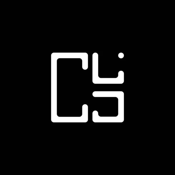 Clj Harf Logosu Yaratıcı Tasarımı Vektör Grafik Clj Basit Modern — Stok Vektör