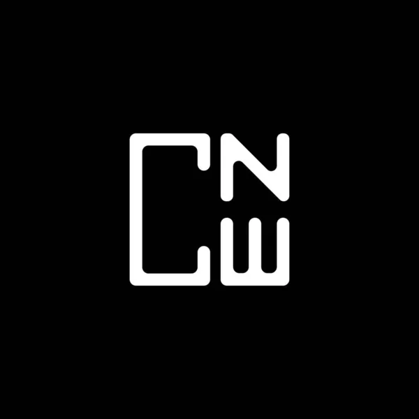 Cnw Літерний Логотип Творчого Дизайну Векторною Графікою Простим Сучасним Логотипом — стоковий вектор
