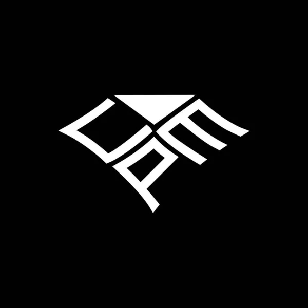 ベクターグラフィック CpmシンプルでモダンなロゴとCpmの手紙のロゴの創造的なデザイン Cpm豪華なアルファベットデザイン — ストックベクタ