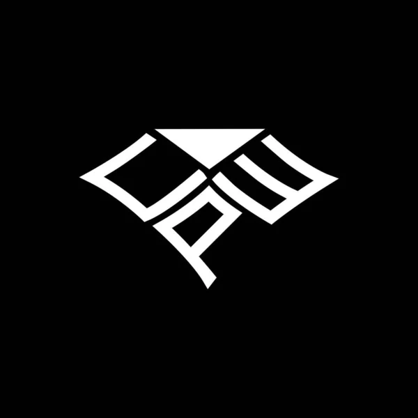 ベクトルグラフィック CpwシンプルかつモダンなロゴとCpwの手紙のロゴの創造的なデザイン Cpw豪華なアルファベットデザイン — ストックベクタ