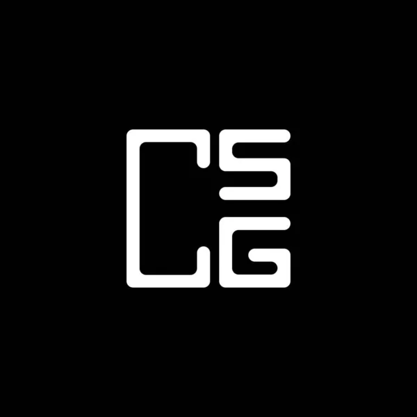 Csg 로고는 그래픽 간단하고 현대적 로고를 창조적 디자인이다 Csg 알파벳 — 스톡 벡터
