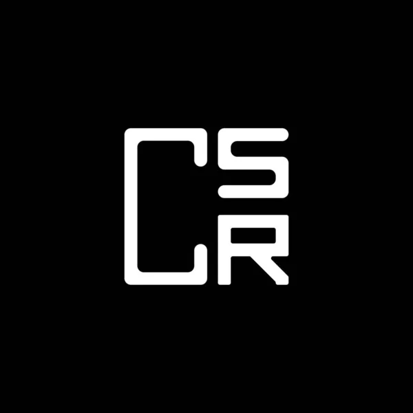 Csr字母标志创意设计与矢量图形 Csr简单而现代的标志 Csr豪华字母表设计 — 图库矢量图片