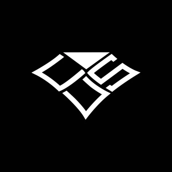 Cus Harf Logosu Tasarımı Vektör Grafik Cus Basit Modern Logo — Stok Vektör