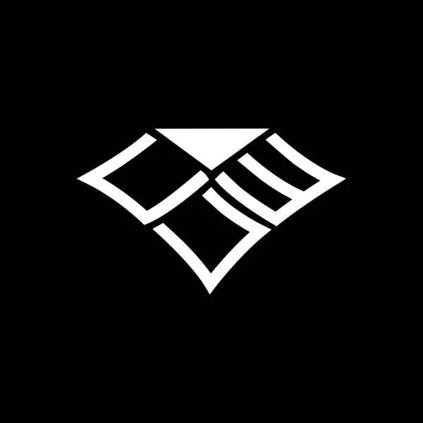Cuw Carta Logotipo Design Criativo Com Gráfico Vetorial Logotipo Simples — Vetor de Stock