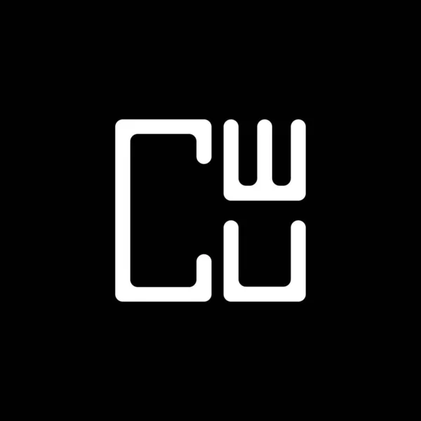 Cwu Літерний Логотип Творчого Дизайну Векторною Графікою Cwu Простий Сучасний — стоковий вектор
