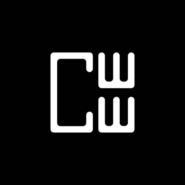 Logo Lettera Cww Design Creativo Con Grafica Vettoriale Logo Semplice — Vettoriale Stock