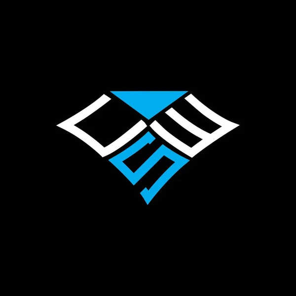Csw Harf Logosu Tasarımı Vektör Grafik Csw Basit Modern Logo Telifsiz Stok Illüstrasyonlar