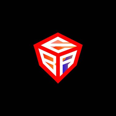EBA harfli yaratıcı logo, vektör grafik, EBA basit ve modern logo. EBA lüks alfabe tasarımı  