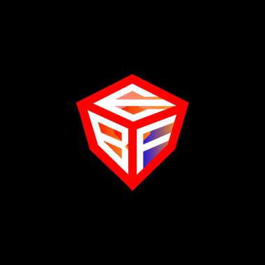 EBF harf logosu yaratıcı tasarımı vektör grafik, EBF basit ve modern logo. EBF lüks alfabe tasarımı  