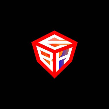 EBH harf logosu yaratıcı tasarımı vektör grafik, EBH basit ve modern logosu. EBH lüks alfabe tasarımı  