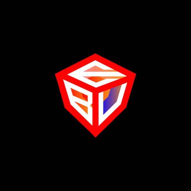 EBU harf logosu yaratıcı tasarımı vektör grafik, EBU basit ve modern logo. EBU lüks alfabe tasarımı  