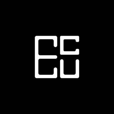 ECU harf logosu tasarımı vektör grafik, ECU basit ve modern logo. ECU lüks alfabe tasarımı  