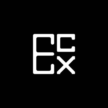 ECX harf logosu yaratıcı tasarımı vektör grafik, ECX basit ve modern logo. ECX lüks alfabe tasarımı  