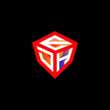 EDH harf logosu yaratıcı tasarım vektör grafik, EDH basit ve modern logo. EDH lüks alfabe tasarımı  