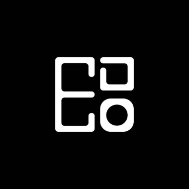 EDO harfi logo yaratıcı tasarımı vektör grafik, EDO basit ve modern logo. EDO lüks alfabe tasarımı  