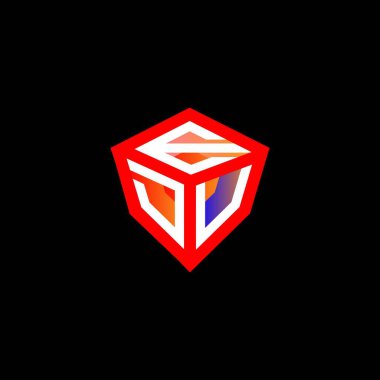 EDU harf logosu tasarımı vektör grafik, EDU basit ve modern logo. EDU lüks alfabe tasarımı  
