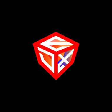 EDX harfli yaratıcı logo, vektör grafik, EDX basit ve modern logo. EDX lüks alfabe tasarımı  