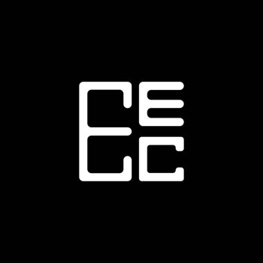 Elektromanyetik harf logosu tasarımı vektör grafik, EEC basit ve modern logo. AET lüks alfabe tasarımı  
