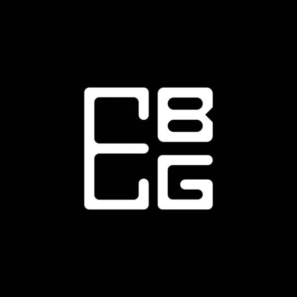 Ebg Carta Logotipo Design Criativo Com Vetor Gráfico Ebg Logotipo — Vetor de Stock