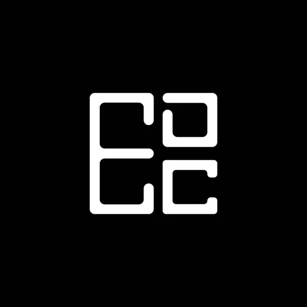 Edc Harf Logosu Yaratıcı Tasarım Vektör Grafik Edc Basit Modern — Stok Vektör