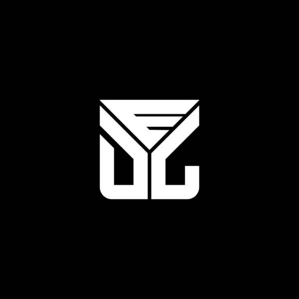 Edl Буква Логотип Творческий Дизайн Векторной Графикой Edl Простой Современный — стоковый вектор