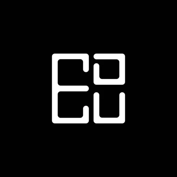 Edu Буква Логотип Творческий Дизайн Векторной Графикой Edu Простой Современный — стоковый вектор