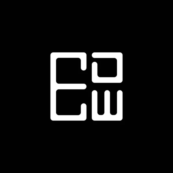 Edw Harf Logosu Tasarımı Vektör Grafik Edw Basit Modern Logo — Stok Vektör
