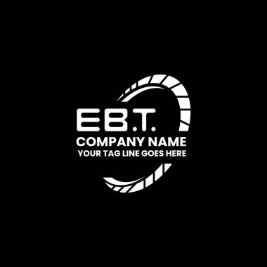 EBT harf logosu yaratıcı tasarım vektör grafik, EBT basit ve modern logo. EBT lüks alfabe tasarımı  
