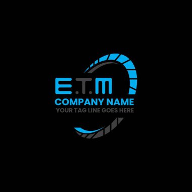 ETM harf logosu yaratıcı tasarım vektör grafik, ETM basit ve modern logo. ETM lüks alfabe tasarımı  