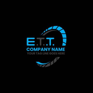 ETT harf logosu yaratıcı tasarım vektör grafik, ETT basit ve modern logo. ETT lüks alfabe tasarımı  