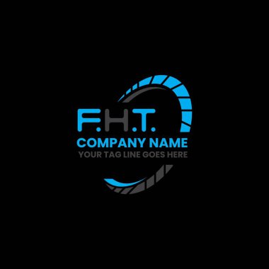 FHT harf logosu yaratıcı tasarım vektör grafik, FHT basit ve modern logo. FHT lüks alfabe tasarımı  