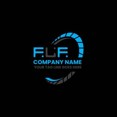 FLF harf logosu tasarımı vektör grafik, FLF basit ve modern logo. FLF lüks alfabe tasarımı  