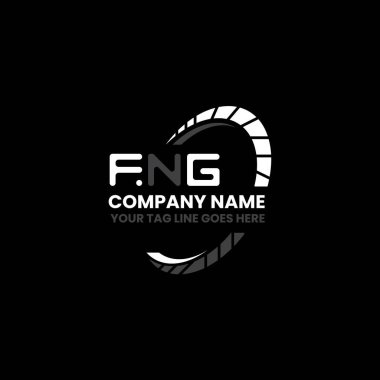 FNG harf logosu yaratıcı tasarım vektör grafik, FNG basit ve modern logo. FNG lüks alfabe tasarımı  