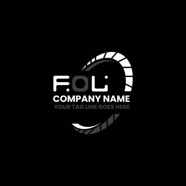 FOL harf logosu yaratıcı tasarımı vektör grafik, FOL basit ve modern logo. FOL lüks alfabe tasarımı  