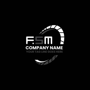 FSM harf logosu yaratıcı tasarım vektör grafik, FSM basit ve modern logo. FSM lüks alfabe tasarımı  