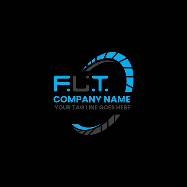 Flt Carta Logotipo Design Criativo Com Gráfico Vetorial Flt Logotipo — Vetor de Stock