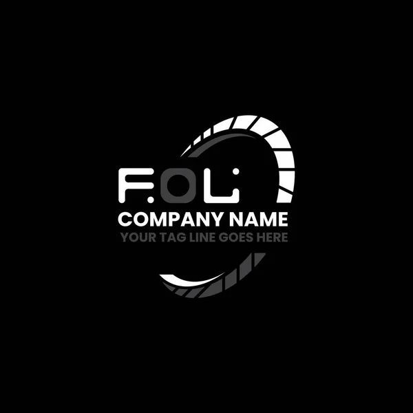 Fol Harf Logosu Yaratıcı Tasarımı Vektör Grafik Fol Basit Modern Stok Vektör