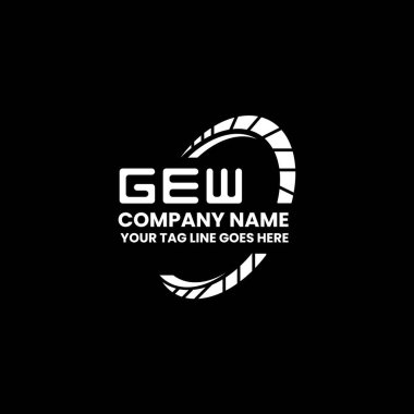 GEW harf logosu tasarımı vektör grafik, GEW basit ve modern logo. GEW lüks alfabe tasarımı  