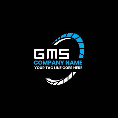 GMS harfli yaratıcı logo tasarımı vektör grafik, GMS basit ve modern logo. GMS lüks alfabe tasarımı  