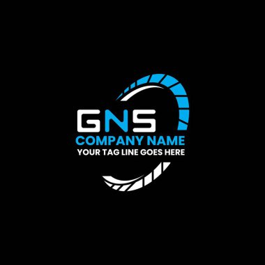 GNS harf logosu yaratıcı tasarım vektör grafik, GNS basit ve modern logo. GNS lüks alfabe tasarımı  