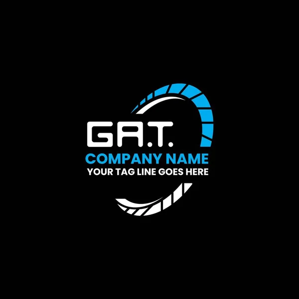Gat Carta Logotipo Design Criativo Com Vetor Gráfico Gat Logotipo — Vetor de Stock