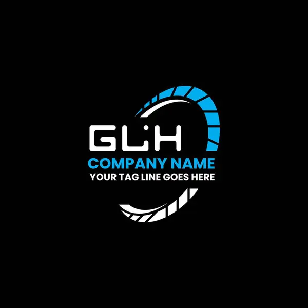 Glh Carta Logotipo Design Criativo Com Gráfico Vetorial Glh Logotipo — Vetor de Stock