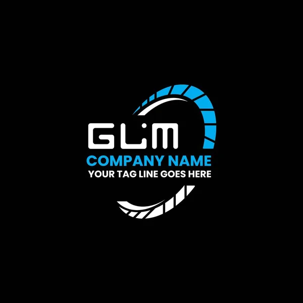 Glm Carta Logotipo Design Criativo Com Vetor Gráfico Logotipo Simples — Vetor de Stock