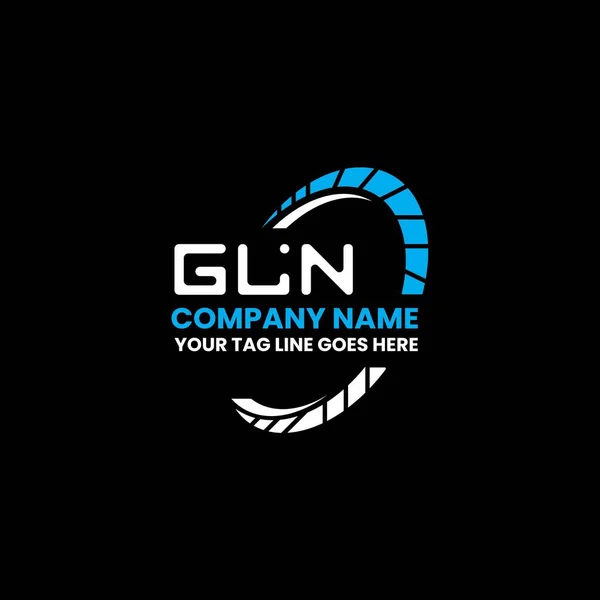 Gln Carta Logotipo Design Criativo Com Gráfico Vetorial Gln Logotipo — Vetor de Stock