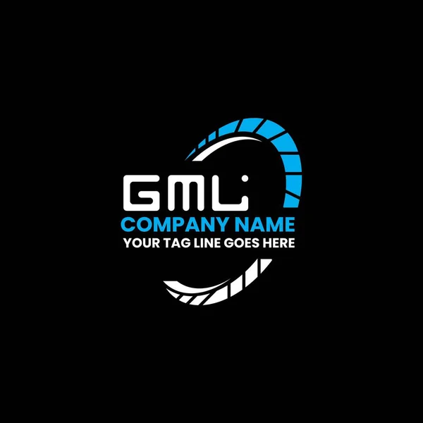 Gml Carta Logotipo Design Criativo Com Vetor Gráfico Gml Logotipo — Vetor de Stock