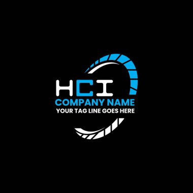 HCI harf logosu yaratıcı tasarımı vektör grafik, HCI basit ve modern logo. HCI lüks alfabe tasarımı  