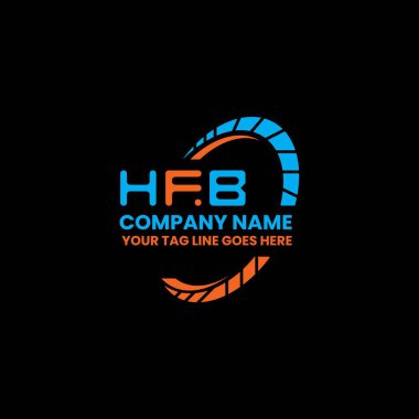 HFB harf logosu yaratıcı tasarım vektör grafik, HFB basit ve modern logo. HFB lüks alfabe tasarımı  