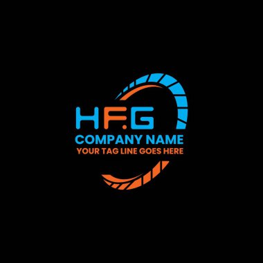 HFG harf logosu yaratıcı tasarım vektör grafik, HFG basit ve modern logo. HFG lüks alfabe tasarımı  