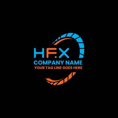 HFX harf logosu yaratıcı tasarım vektör grafik, HFX basit ve modern logo. HFX lüks alfabe tasarımı  